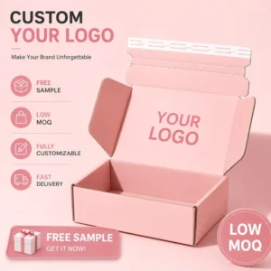 Factory Biodegradable Kraft Tear Strip Paper Shipping Mailer Boxes for Wigs, Clothes, Shoes, and Festive Gifts With Custom Logo
