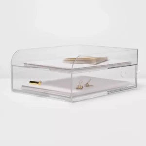 Factory Custom Acrylic Large Paper Tray with Drawer