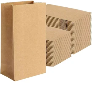 Factory Custom Brown Kraft Paper Grocery Bags with Your Logo
