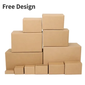 Factory Custom Corrugated Cardboard Packaging Boxes, Multiple Sizes, Kraft Shipping Cartons for E-commerce, Retail, and Logistics