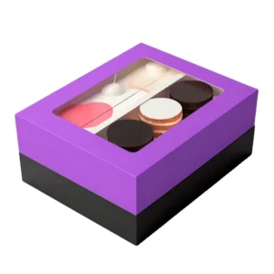 Factory Custom Cosmetics Flip-Top Cardboard Paper Box Matte Lamination Embossing with Window