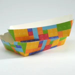 Factory Custom Disposable Kraft Paper Snack Serving Boat Tray for Takeaway