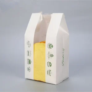 Factory Custom Kraft Paper Bag With Clear Window Kraft Paper Shopping Bag