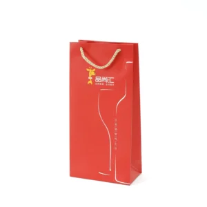 Factory Custom Luxury Wine Paper Tote Bags for Bottles, Low MOQ, Custom Logo