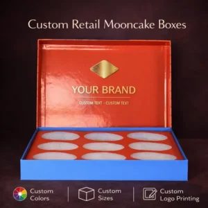 Factory Custom Mooncake Box Lid and Base Packaging with Brand Printing Custom Insert Multiple Styles