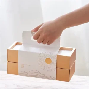Factory Custom Mooncake Gift Paper Box Eco-Friendly Soy Ink Matt Lamination