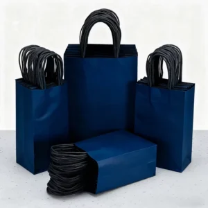 Factory Custom Printed Colored Paper Gift Bags, Small, for Shopping and Gift Packaging