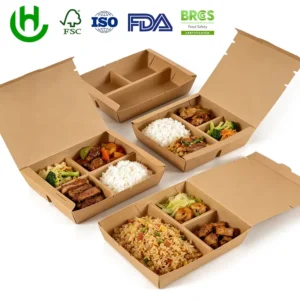 Factory Custom Printed Kraft Paper Food Box With Locking Slot Closure Greaseproof Takeaway Snack Packaging Manufacturer
