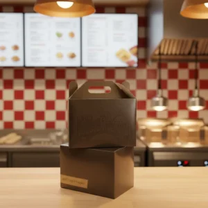 Factory Custom Recyclable Chicken Takeaway Box with Handle