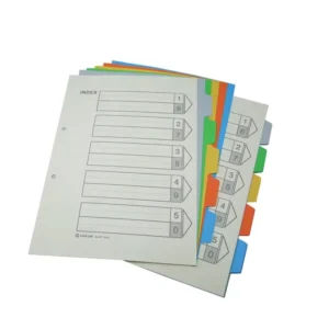 Factory Customized 5-Color Card Paper Index Cards and Planner Divider Tabs