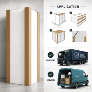 Factory Direct Cardboard L-Shaped Edge Protector for Furniture Export Packaging, Shock Resistant