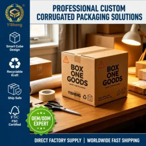 Factory Direct Custom Printed Eco-Friendly Recyclable Heavy-Duty Corrugated Shipping Box for E-Commerce Delivery
