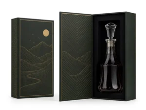 Factory Direct Custom Reusable Wine Gift Box, Recycled Kraft Paper, Handle