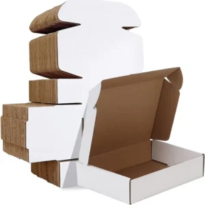 Factory Direct Custom White Tear Strip Corrugated Cardboard Mailer Box for Cosmetic Packaging, Eco-Friendly, Matte Finish