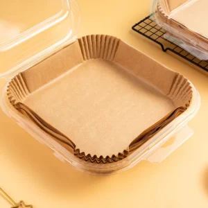 Factory Direct Greaseproof Food Grade Disposable Non-Stick Air Fryer Paper Liners Custom Logo Large Stock