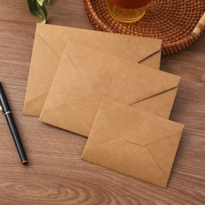 Factory Direct Sale Solid Color Kraft Paper Small Enveloppes MultipleSpecifications Holiday Greeting Card Envelope