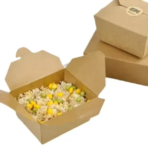 Factory Disposable Food-Grade Custom-Size Printed Kraft Paper Burger Box