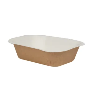 Factory Disposable Kraft Paper Pressed Tray For Deli Food Packaging Embossed Food Grade