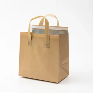 Factory Eco-Friendly Custom Printed Logo Takeaway Insulation Packing Food Bag Beverage Drinking Non-Woven Patch Handle Bag