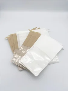 Factory Eco friendly Durable Moisture Proof Tin Tie Kraft Paper Bag with OPP Window for Nuts Kernels Bread and Other