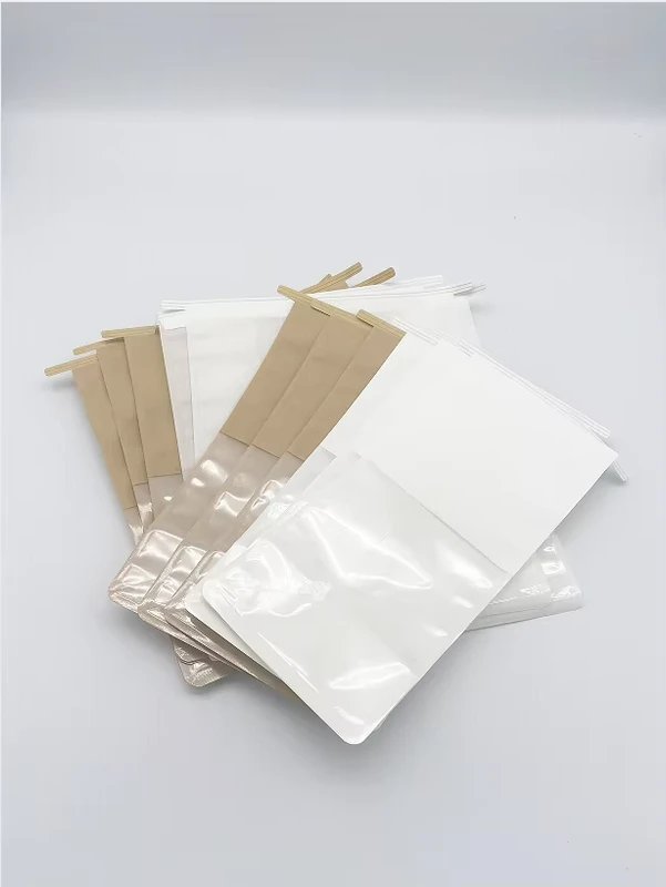 Factory Eco friendly Durable Moisture Proof Tin Tie Kraft Paper Bag with OPP Window for Nuts Kernels Bread and Other