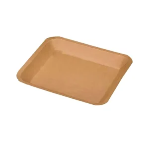 Factory Full-Size Disposable Square Kraft Paper Food Tray with Printed Logo