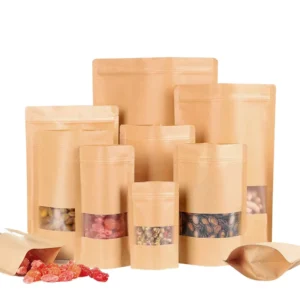 Factory Grease-Proof Stand-Up Pouch for Snacks, Nuts, Tea, and Sugar Packaging, Colorful PE Plastic with Zippers and Windows