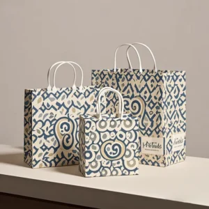 Factory High Quality Coffee Kraft Paper Shopping Bag Takeaway Food Biodegradable Packaging Bag With Handle