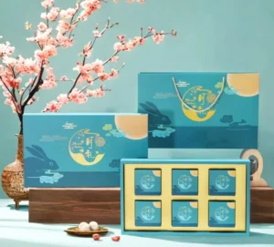 Factory Mid-Autumn Mooncake Rigid Packaging Box with Sponge Insert, Custom Logo, Magnetic Closure, Paperboard Material