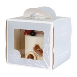Factory Paper Bakery Bento Cake Box with Handle and Clear Window