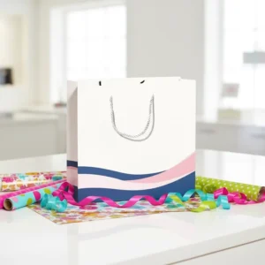 Factory Price Custom Printed Classic Art Paper Bags with Logo Rope White Card Paper Bag