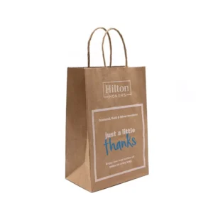 Factory Price Customized Logo Printed Brown Kraft Paper Shopping Bags With Handles