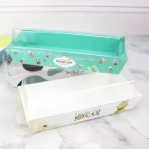Factory Printed Kraft White Cardboard Salad Sushi Paper Box Tray with Lid