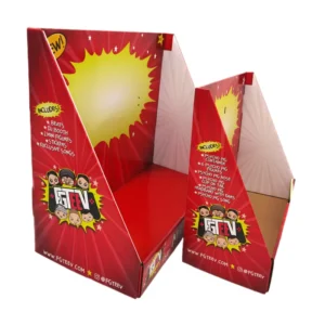 Factory Printing Cardboard PDQ Carton Shipping Box Supermarket Table-Top Counter Display Holder Foldable