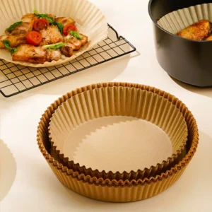 Factory Round Air Fryer Paper Liner Non-Stick Baking Paper OEM ODM for Oven Steamer Cooking