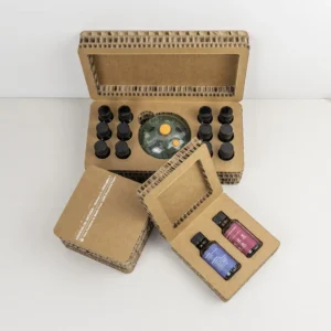 Factory Sale Honeycomb Coated Paper Biodegradable Portable Perfume Gift Box With Sponge Lining Embossing & Bronzing