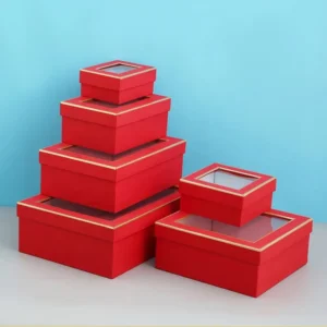 Factory Sale Window Gift Box Rigid Paper Box with Window Box for Makeup Garment Gift Shoes