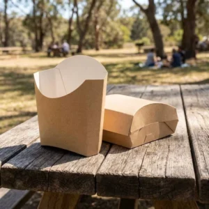 Factory Supply Takeaway Eco Friendly Paper Boxes Microwave Friendly Food Grade French Fries Packaging Boxes