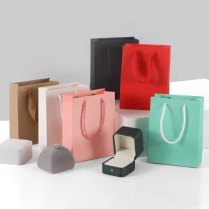 Fast Food Grade Takeaway Shopping Carry Out Bags Restaurant Custom Printed Store Multicolor Recyclable Kraft Paper Bag