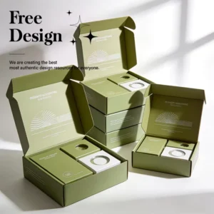 Flat Recycled Corrugated Cardboard Apparel Shipping Box with Custom Logo and Four-Color Printing