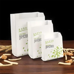Flexography Custom Kraft Paper Bag for Fried Food Take Away Food Paper Bag