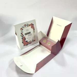 Floral Foldable Paper Gift Box with Insert Tray for Cosmetics, Perfume and Party Favors
