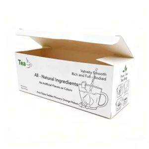 Foldable Cardboard Tea Box for Fruit Tea and Green Tea Bags