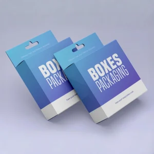 Foldable Custom Waterproof Eco-Friendly Glitter Laminated Ear-Hanging Paper Packaging Box for Small Electronics, 4-Color