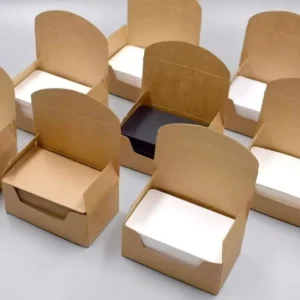 Foldable Kraft Paper Gift Box with Handle, Biodegradable Recyclable Packaging for Baby Showers and Weddings