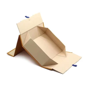 Foldable Magnetic Paper Gift Box With Handle Custom Logo Rigid Clothing Packaging