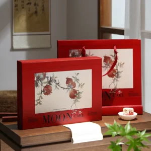 Foldable Mid-Autumn Festival Mooncake Packaging Box, 6 or 8 Pieces, Handheld Hard Box with Custom Logo