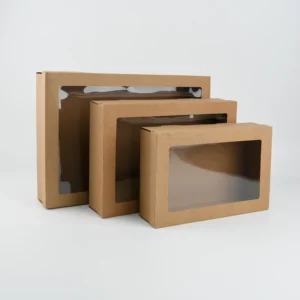 Foldable Paper Box with Window for Food