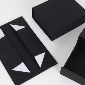 Foldable Paper Gift Box with Magnetic Lid, Collapsible Design, Flat Shipping, and Recyclable Material