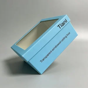 Foldable Recyclable Craft Paper Gift Display Box with PVC Window, Lid and Base